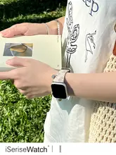 真皮製 Apple Watch 用バンド【通気性・かわいいプリント・夏用】（セットアップ対応）