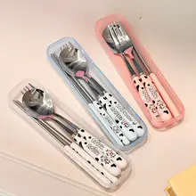 携帯用食器収納ボックス【304ステンレス製・子供用・お箸とスプーン付き】（セットアップ対応）