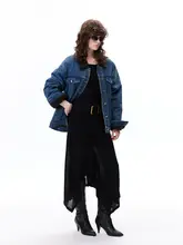 Loala office ヴィンテージウォッシュドラムウールデニムジャケット【デニムブルー・秋冬用】