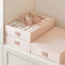布製衣類収納ボックス【引き出し式・下着・靴下用・3-in-1整理ボックス】