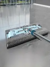 マイクロファイバー付きフラットモップ【家庭用・便利なクリーニング用具・タオル取り付け可能】