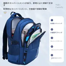 男子中高生用 超軽量バックパック【大容量・防水・通気性・背筋サポート】