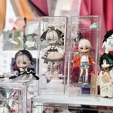 BJD ドールケース 透明 防塵 仕切り付き フィギュア収納 グッズ収納 推し活 コンパクト 観賞用