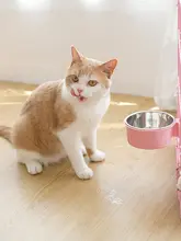 ペット用 吊り下げ式水飲みボウル【転倒防止・子猫用・犬用】