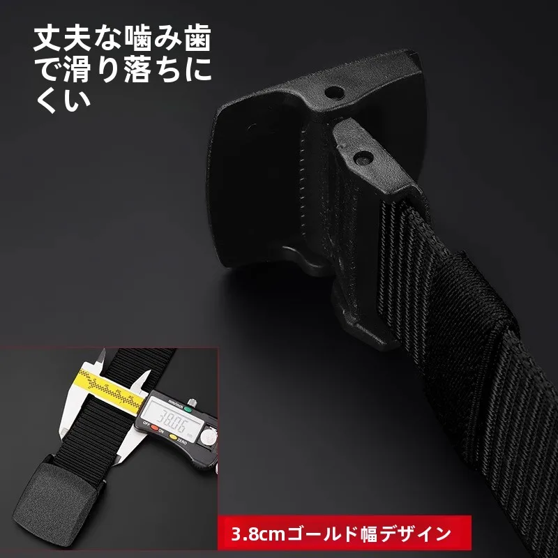 アレルギー対策のキャンバスベルト：プラスチックバックルとナイロン素材の実用性解析
