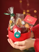 クリスマスギフトボックス【お菓子・クッキー・贈り物用・手提げタイプ】