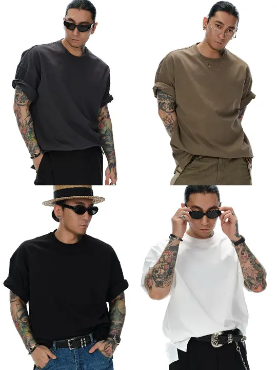 Tシャツ 半袖 メンズ 無地 双糸 オーバーサイズ ルーズ 厚手 夏「Shizukaumi」