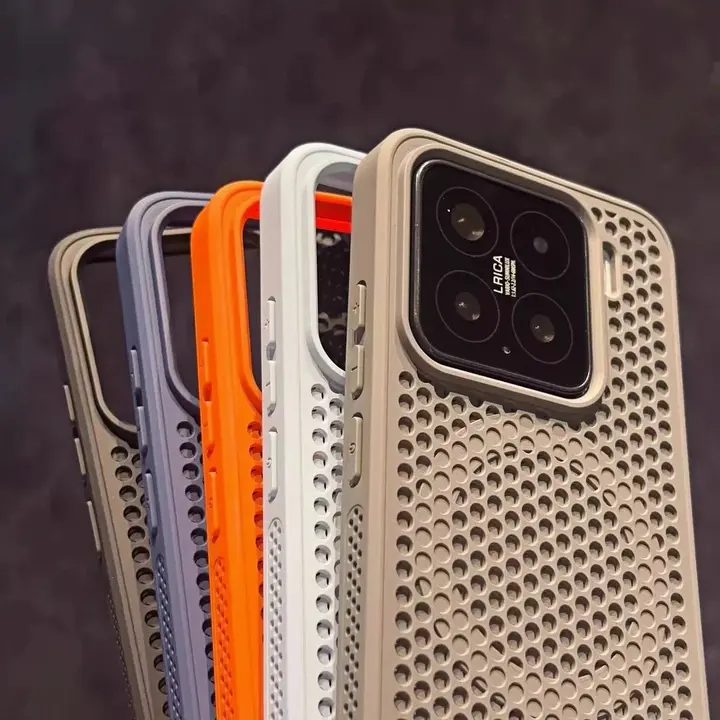 通気性に優れたハニカムデザインのスマートフォンケース【真の冷却機能・マグネット方式】