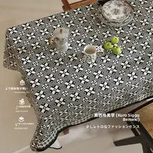 防水・油汚れ対策のレトロ風テーブルクロス【華やかなデザイン・長方形・家庭用】