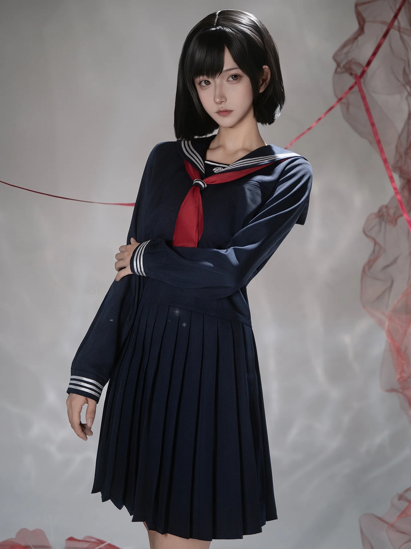 深水雛子コスプレ衣装：寂静領・紺色JK制服の実用性と使用シーン