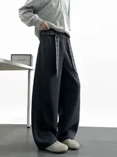 チェック柄ウエストバンド付きカーゴパンツ【春用・フィット・男女兼用・ラフなデザイン】（  セットアップ対応）