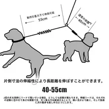 引っ張りやすい二頭用エラスティック伸縮リード【柴犬・抗爆性】