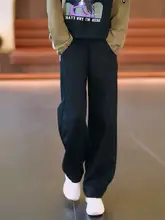 高腰のフィットワイドパンツ【女性用・秋用・トレンドデザイン・スリム効果】（セットアップ対応）