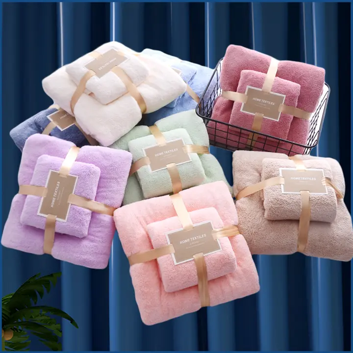 吸水性に優れた厚手大判バスタオルセット【速乾・毛羽立ち防止・家庭用】