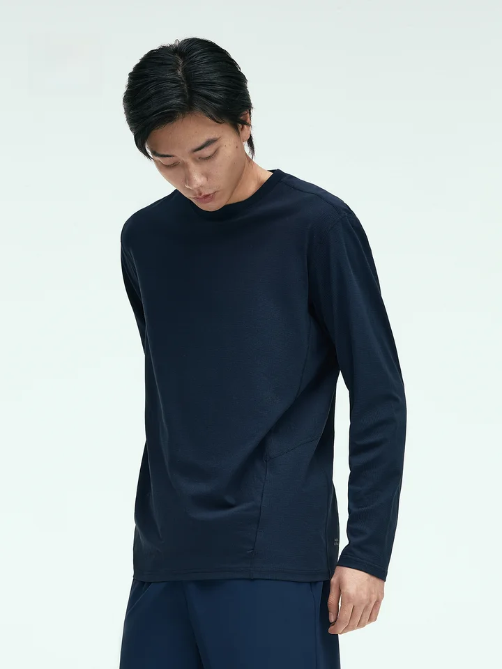 抗菌速乾Tシャツ【メンズ・ロングスリーブ・アウトドア・シンプルデザイン】