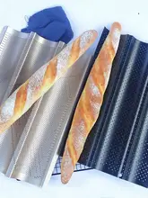 防粘フランスパン焼き型【3槽・4槽・穴あけ不要】