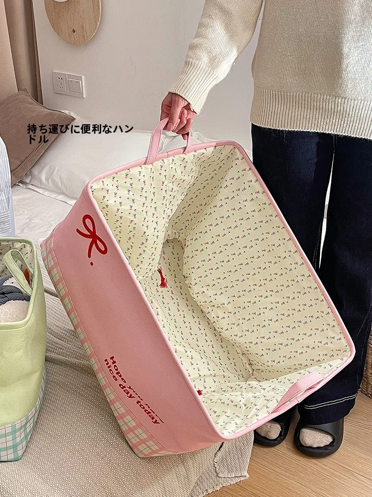 キャンプカゴ おしゃれ ファミリーユース向けの高級感リボンデザインバスケット