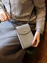 大人かわいい 磁気留め付きレディース携帯電話用ショルダーバッグ【カジュアル・牛革・斜め掛け】