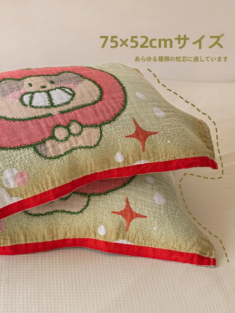 リンゴの笑顔プリント枕カバー：夏の寝具としての通気性と快適性を実証