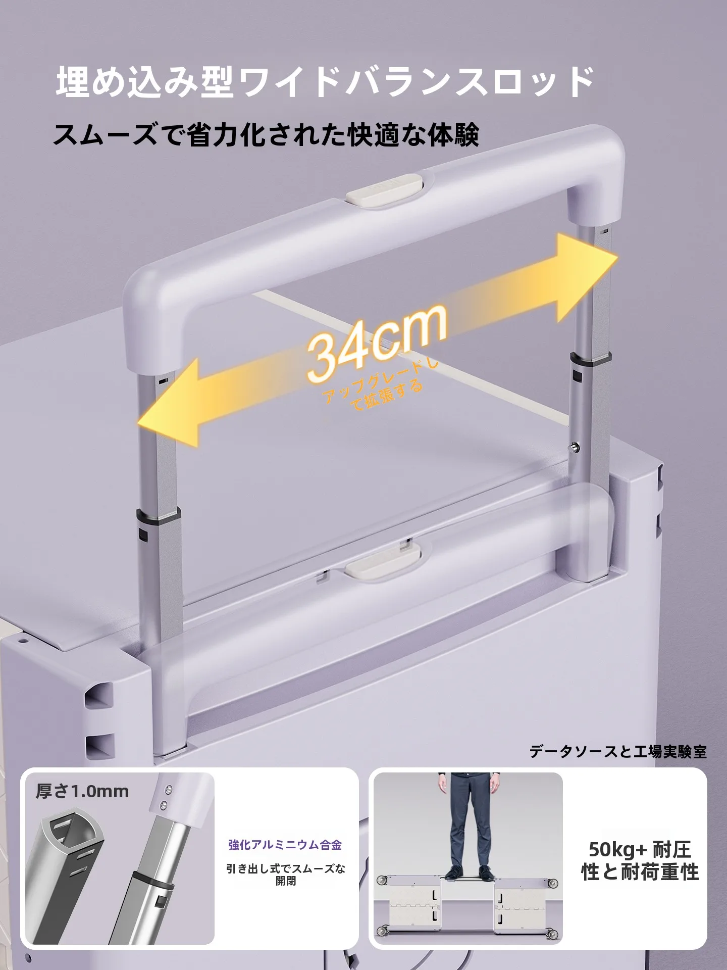 折りたたみ式キャスター付き買い物カート：若者向けのクリーンデザインと軽量性を実現