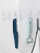 穴あけ不要の透明浴室用粘着フック【扉裏・収納・キッチン用】