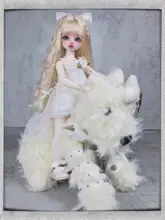 可愛いデザインの犬型クロスボディバッグ【毛皮風・チェーン付き・ギフト用】