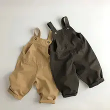 極上の柔らかさのコットン製子供用サロペットパンツ【春 秋用・シンプルデザイン・ユニセックス】（セットアップ対応）