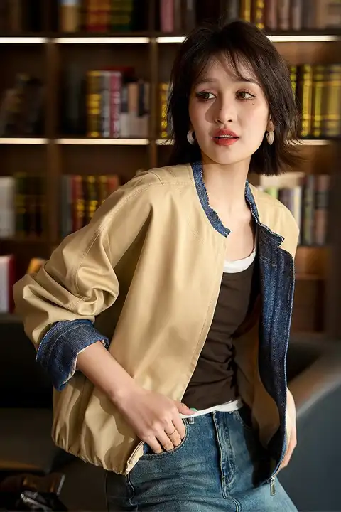 モダンカラーの防水性カジュアルコート【ゆったりシルエット・春用】