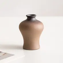 レトロデザインの陶器製ミニ花瓶【水栽培用・デスクやバルコニーに適したインテリア】
