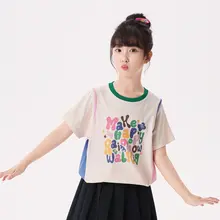 綿100%の子供用Tシャツ【ロゴプリント・短袖・爽やかで通気性】