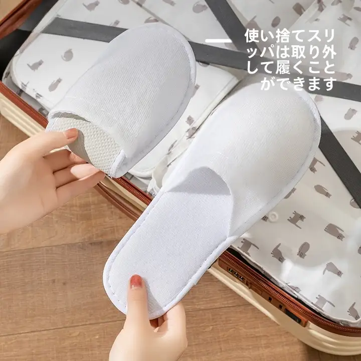 使い捨てスリッパ5足セット【厚手・防滑・家庭用・ホテル仕様】