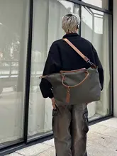 大容量レトロカジュアルトートバッグ【ユニセックス・旅行用・ショルダーバッグ】