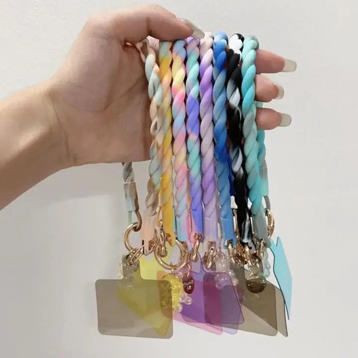 防止落下！グラデーションベアデザインのシリコン携帯ストラップ【汎用性あり】
