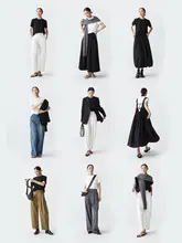 IACHOE 長綿コットン ラウンドネック短袖Tシャツ【夏用・分割デザイン・肌触りの良い素材】