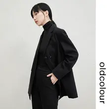 oldcolour レディース春秋用フィットジャケット【シンプルデザイン・高級感】