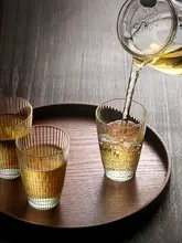 耐熱ストライプガラスカップ【コーヒー・お茶・ジュース・ビール用・家庭用】