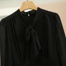 デザイン感漂う羊毛混紡のリボン付きドッキングワンピース（セットアップ対応）