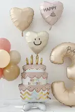 32インチアルミ製クリーム色バルーン【誕生日パーティー・数字装飾用】