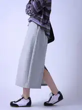 クラシックなゴムウエストの半身スカート【カジュアル・多用途】