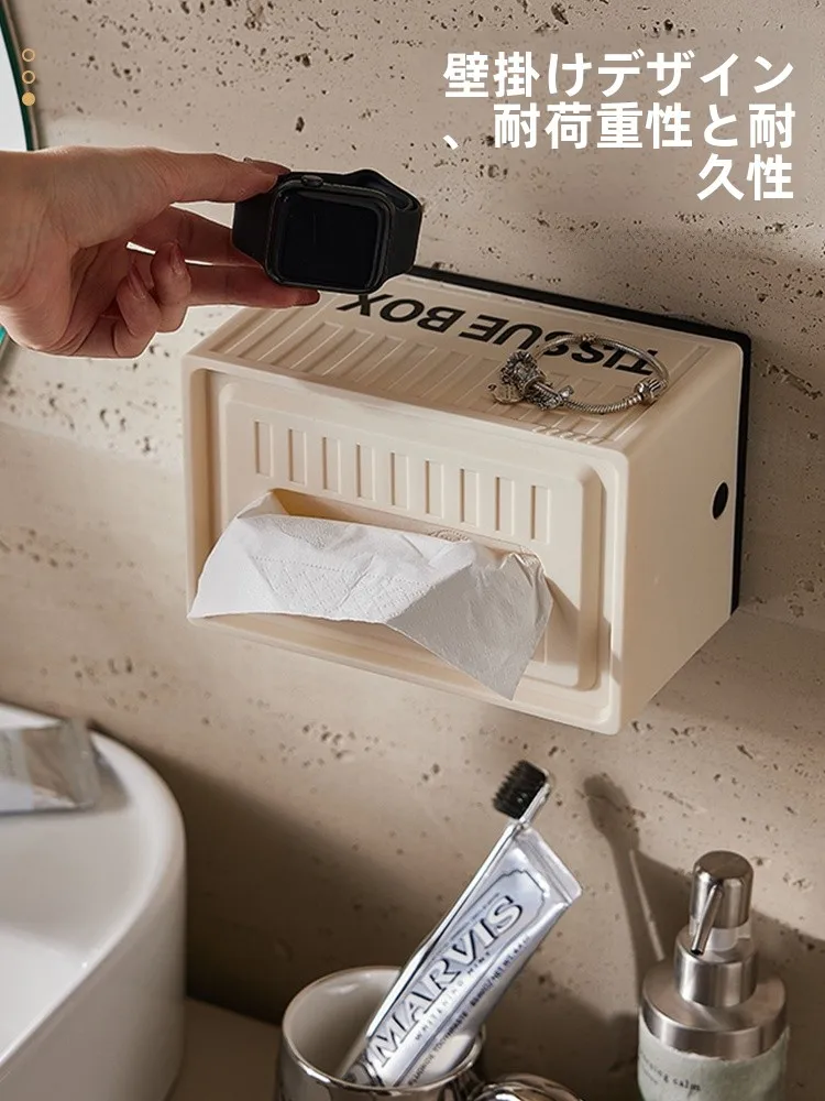おしゃれなティッシュボックス：壁掛け対応の工業風デザインで生活雑貨を節約