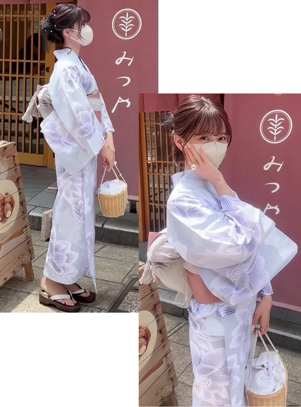 和風浴衣ドレス：純綿素材の花火大会向け着物スタイルバスローブ