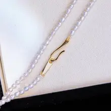 S925純銀製 フック付きパールネックレス・ブレスレット金具【インスタ風・シングルパールデザイン】