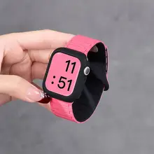 スマートウォッチ用バンド Apple Watch Series 11 10 9 SE 対応 マグネット式 スポーツ ケース一体型 レディース 夏 おしゃれ 上品