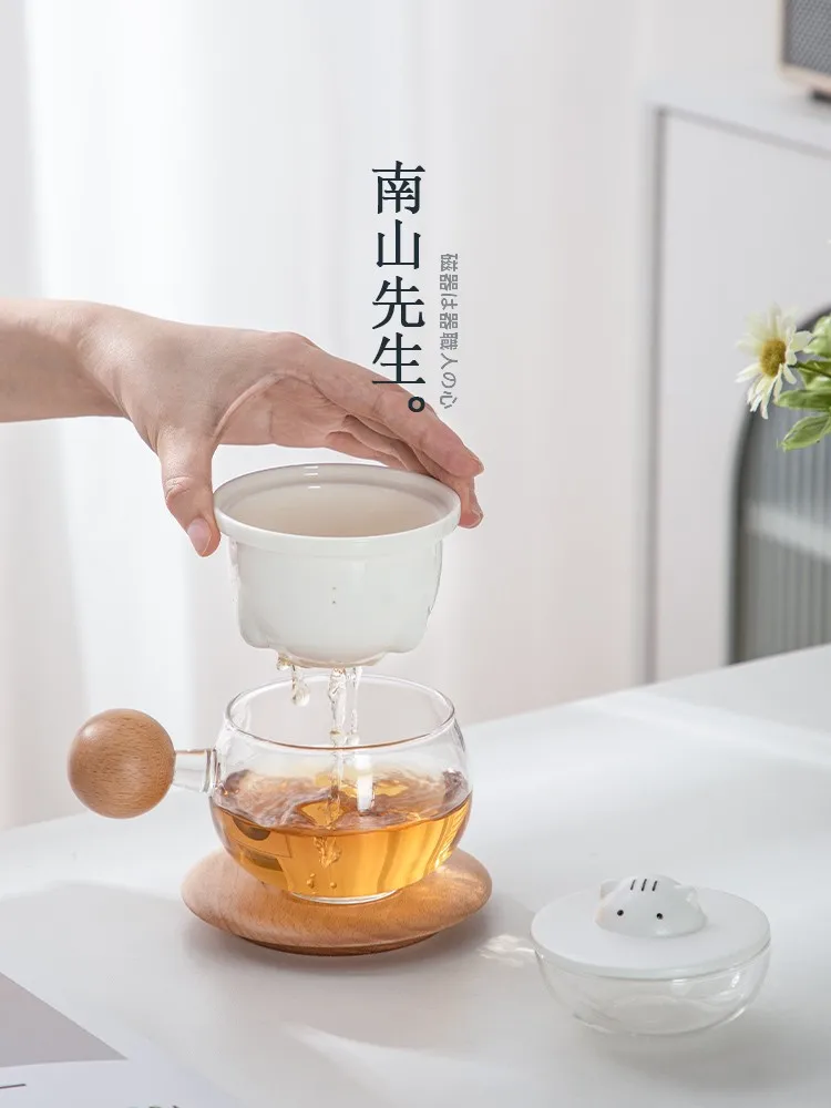 写真入りマグカップ 500ml ガラス製の茶水分離機能付きモデルは実用性が高いか？