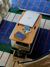 アメリカンスタイルのレトロアルミ収納ボックス【屋外用・移動可能・雑貨ディスプレイ用】