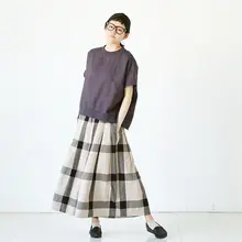 スタイリッシュな印象のチェック柄ワイドパンツ【夏秋用・フィット】（セットアップ対応）