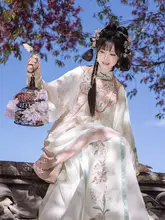 復原感の大袖ブラウスとマ面スカート【国風華服・一体型】（セットアップ対応）