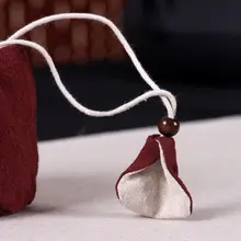 手作りコットンリネン携帯用布袋【 drawstring・収納袋・旅行用】（セットアップ対応）