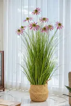 高級感あるインテリア用ひまわりの造花【室内装飾・花瓶付き】