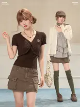 アメリカンヴィンテージ風ハイウエストミニスカート【シルエットを美しく見せる・ボディコン・Aライン】